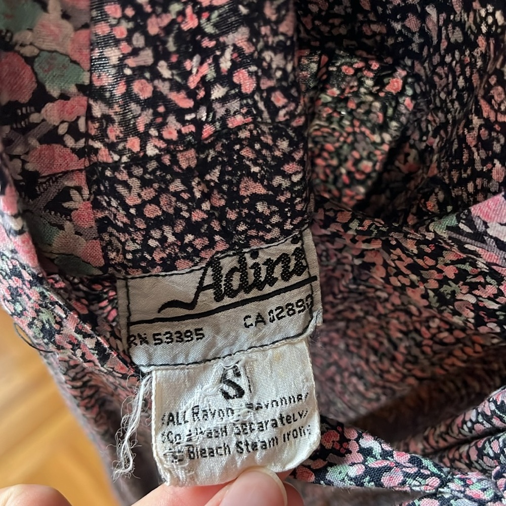 VINTAGE ADINI True Wrap Dress Ditsy Floral Size S - Picture 12 of 14